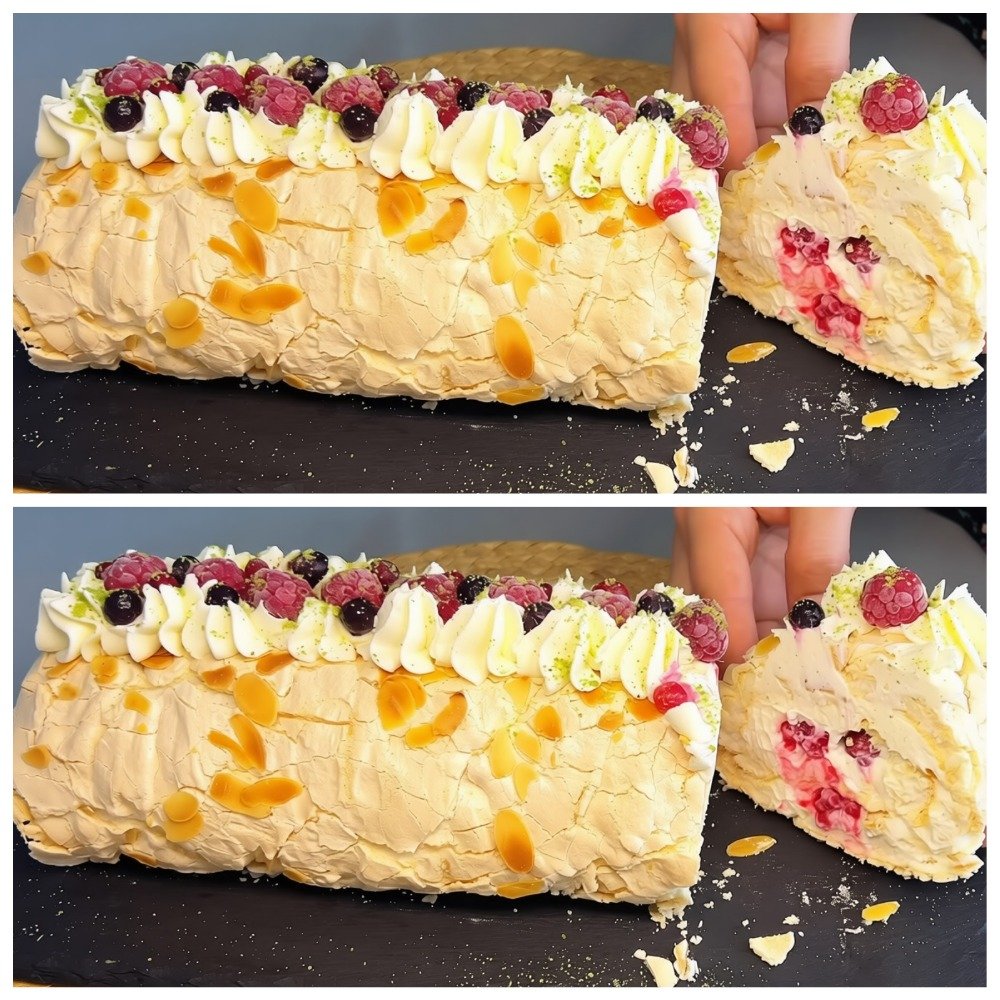 🍰 Meringinis vyniotinis, kuris tirpsta burnoje — vienas iš tų desertų, kurį išmokau gaminti ir daugiau nebepaleidžiu