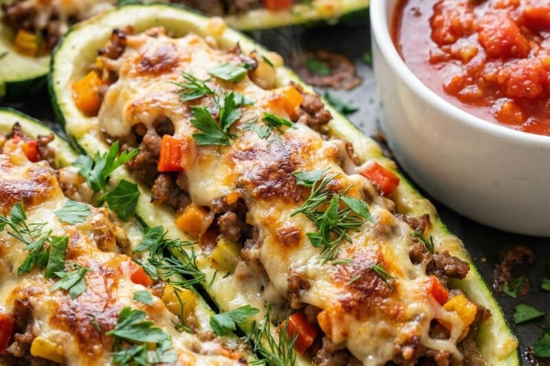 Įdarytos cukinijos orkaitėje – mano šeimos favoritas, kuris niekada nenuvilia