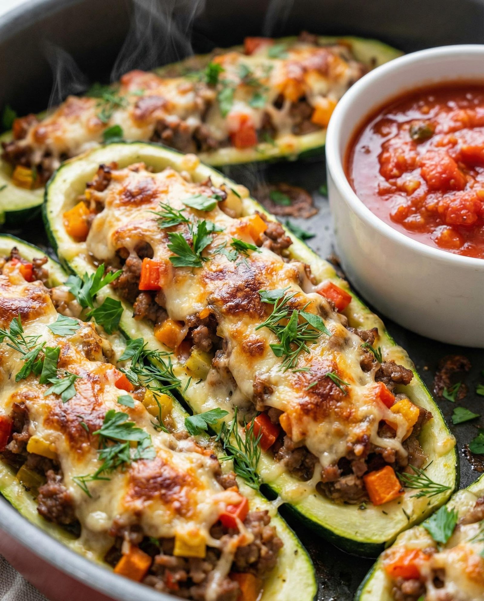 Net vyras, kuris nemėgo cukinijų, dabar jų prašo kas antrą dieną – sultingos įdarytos cukinijos orkaitėje