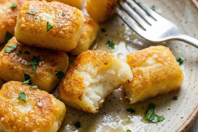 Bulvinės „pagalvėlės“ keptuvėje