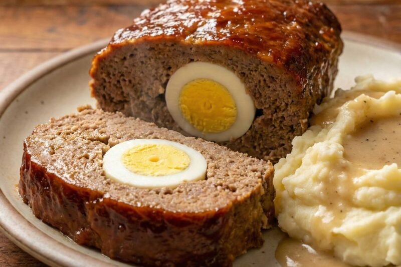 Mėsos vyniotinis „Netikras zuikis“ su kiaušiniu: sultinga vakarienė visai šeimai