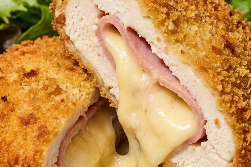 Tinginio „Cordon Bleu“ keptuvėje: sultinga vištiena su tirpstančiu sūriu