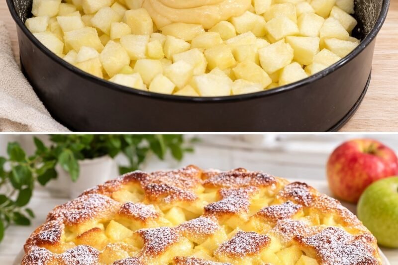 Obuolių pyragas pagamintas namuose