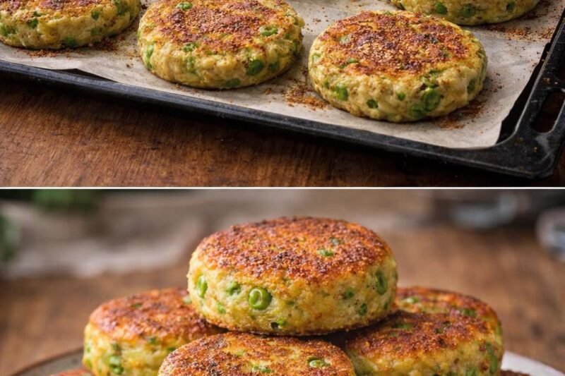 Minkšti bulvių kotletai su žaliaisiais žirneliais