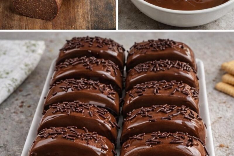 Šokoladinis desertas su sausainiais (be kepimo)