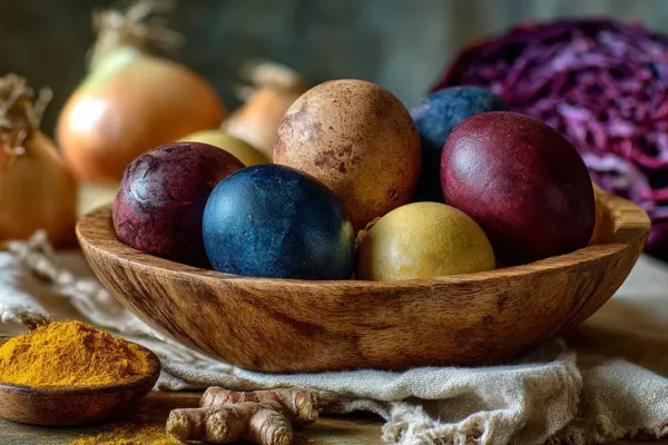 🥚 Natūralių spalvų magija: 5 liaudiški būdai dažyti kiaušinius Velykoms