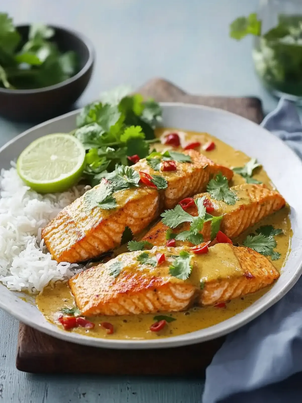 Lašiša su raudonuoju kariu, kuri pranoksta restoranų patiekalus