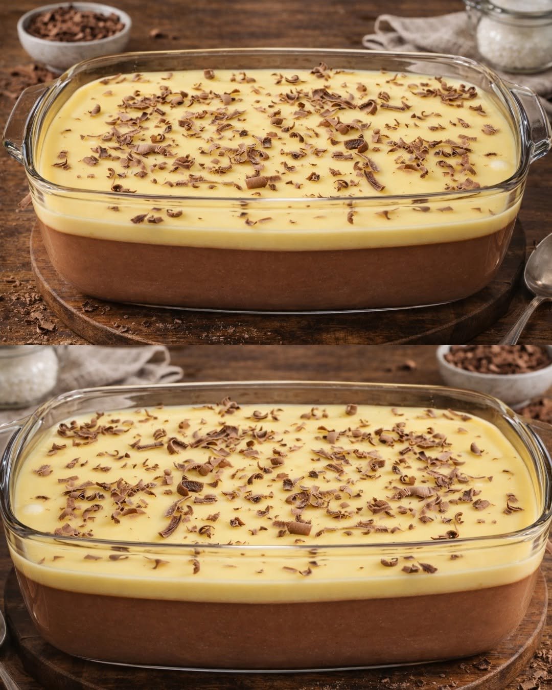 Šokoladinis kreminis desertas per 5 minutes be kiaušinių ir miltų (pudingas namuose)