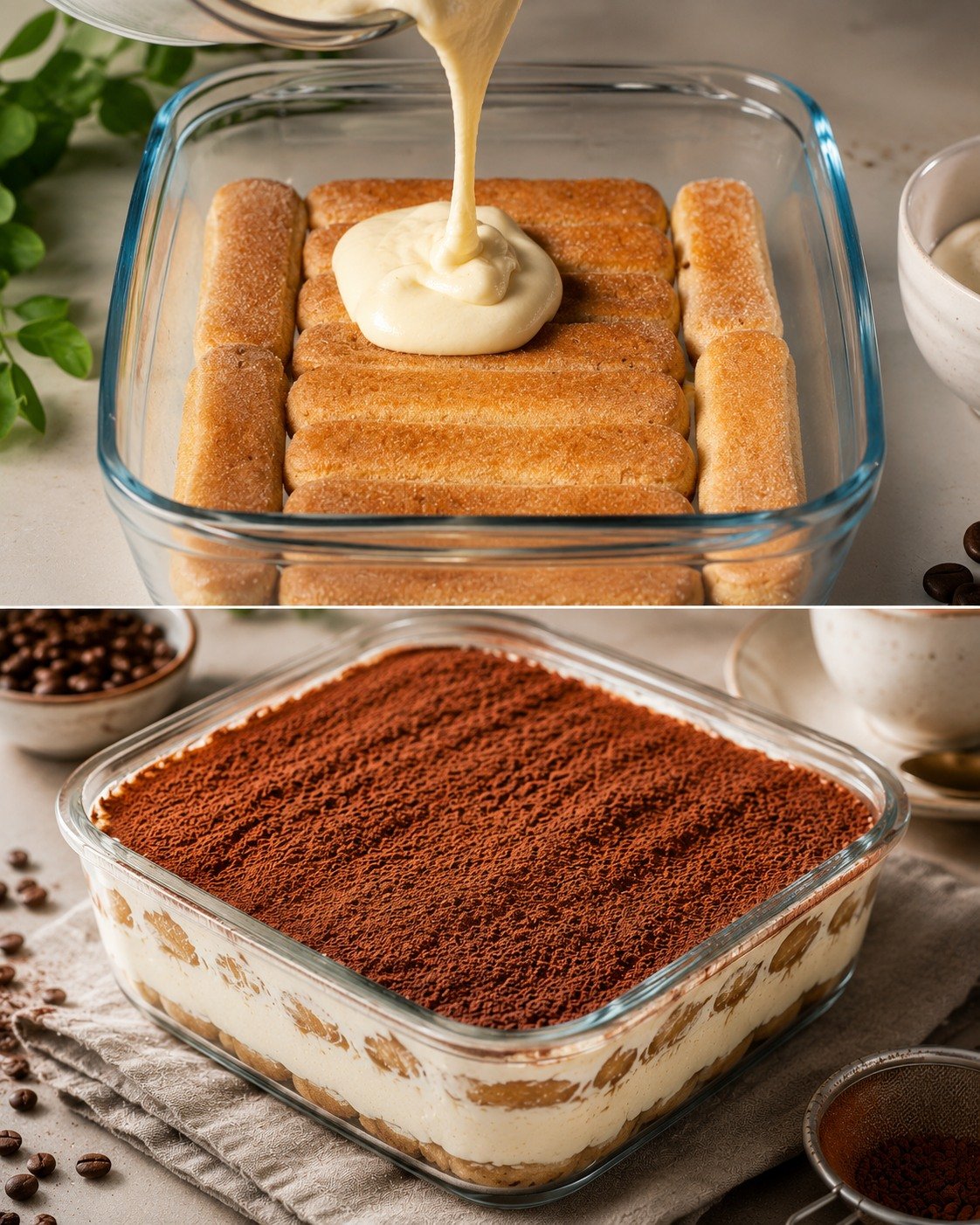 Klasikinis itališkas tiramisu su maskarpone