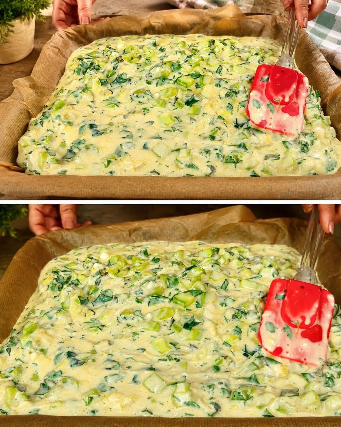 Purus cukinijų pyragas su feta ir jogurtu orkaitėje
