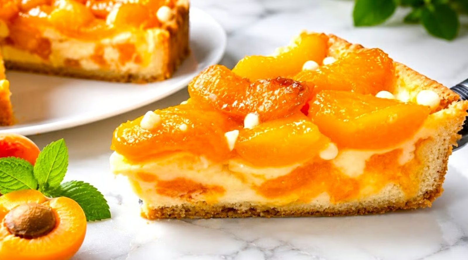 Abrikosų pyragas su švelniu kremu – minkštas ir kvapnus naminis desertas