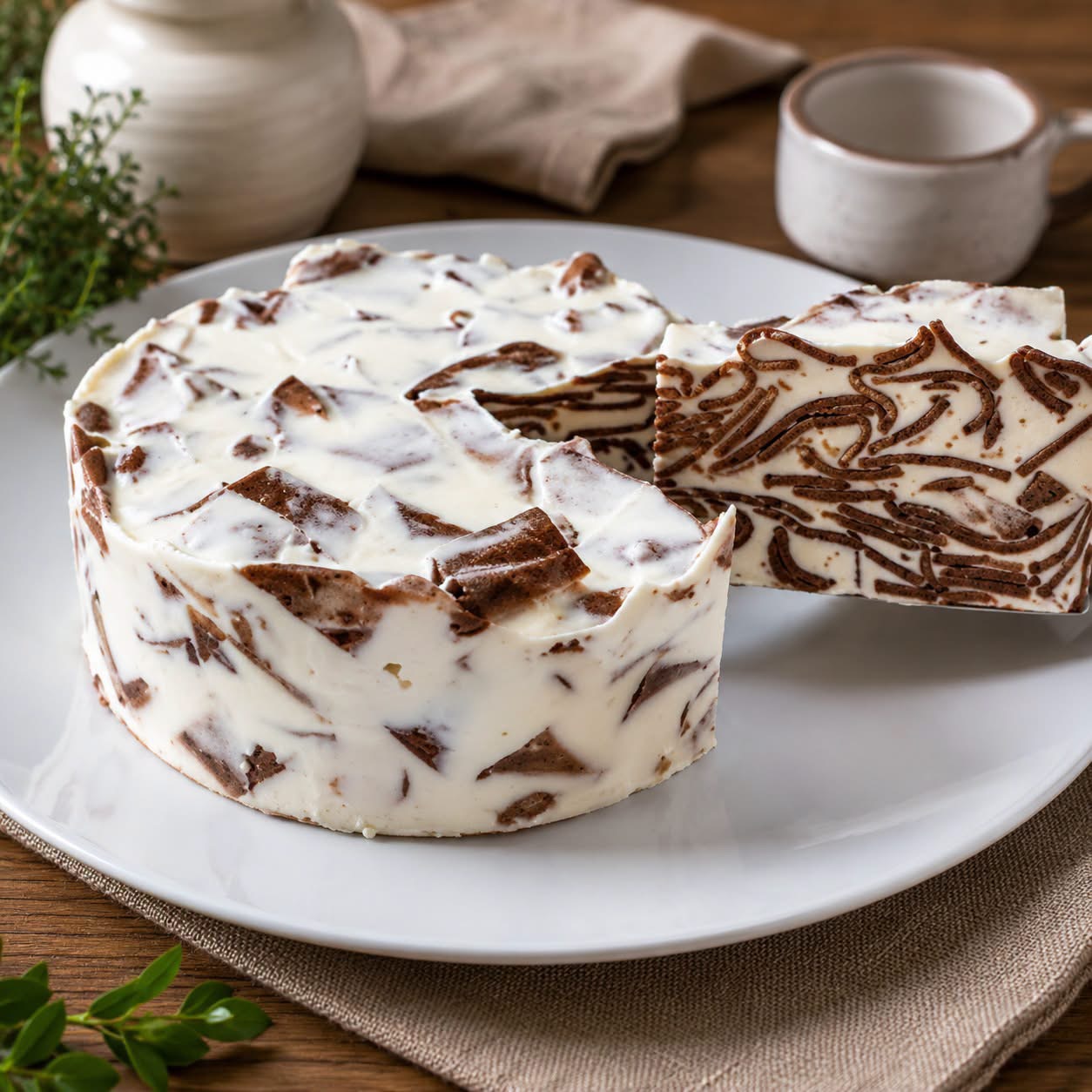 Orkaitės net nejungiu: šis šokoladinis tortas sustingsta šaldytuve, o viduje slepia įspūdingą mozaiką