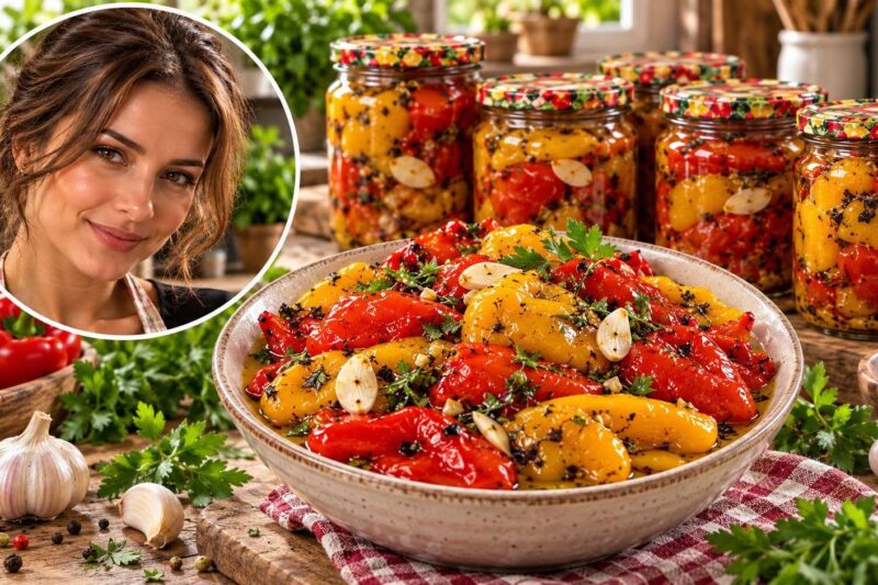 Keptos marinuotos paprikos su česnakais – aromatingas užkandis