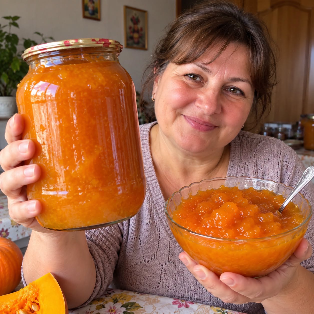 1 kg moliūgo, 1 apelsinas ir 1 citrina – po pusvalandžio puode lieka tirštas saulės spalvos džemas