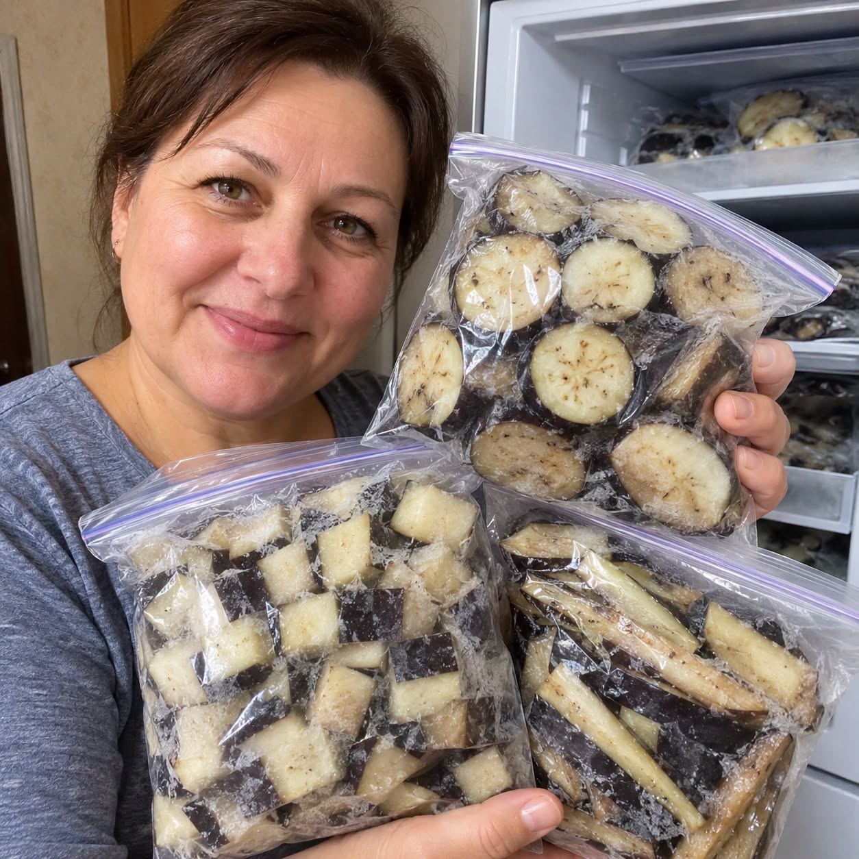 Daug kas baklažanus šaldo neteisingai: štai kodėl žiemą jie tampa vandeningi