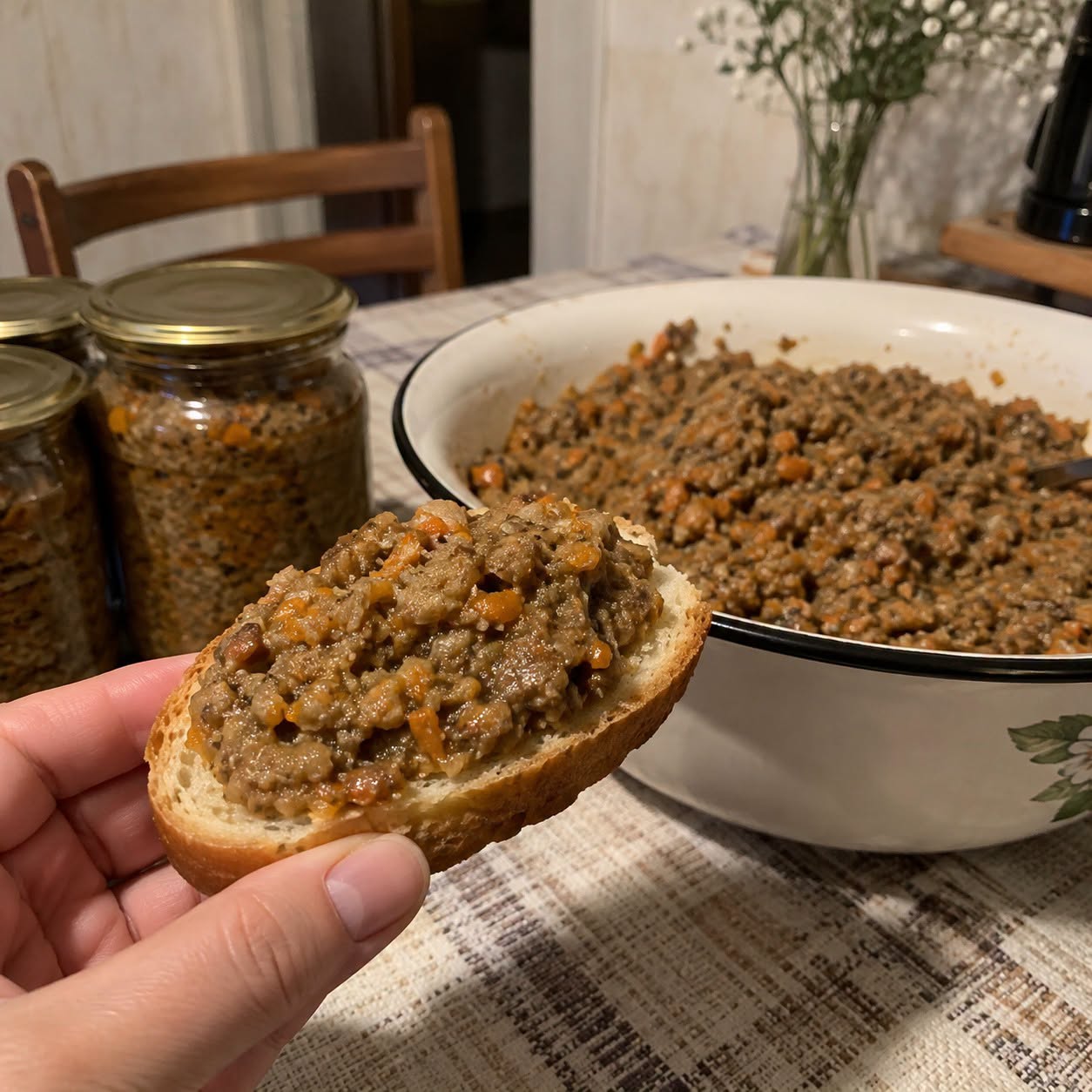 Nusipirkau 2 kg pievagrybių ir pagaminau tokią užtepėlę, kad vos nevalgėme jos šaukštais