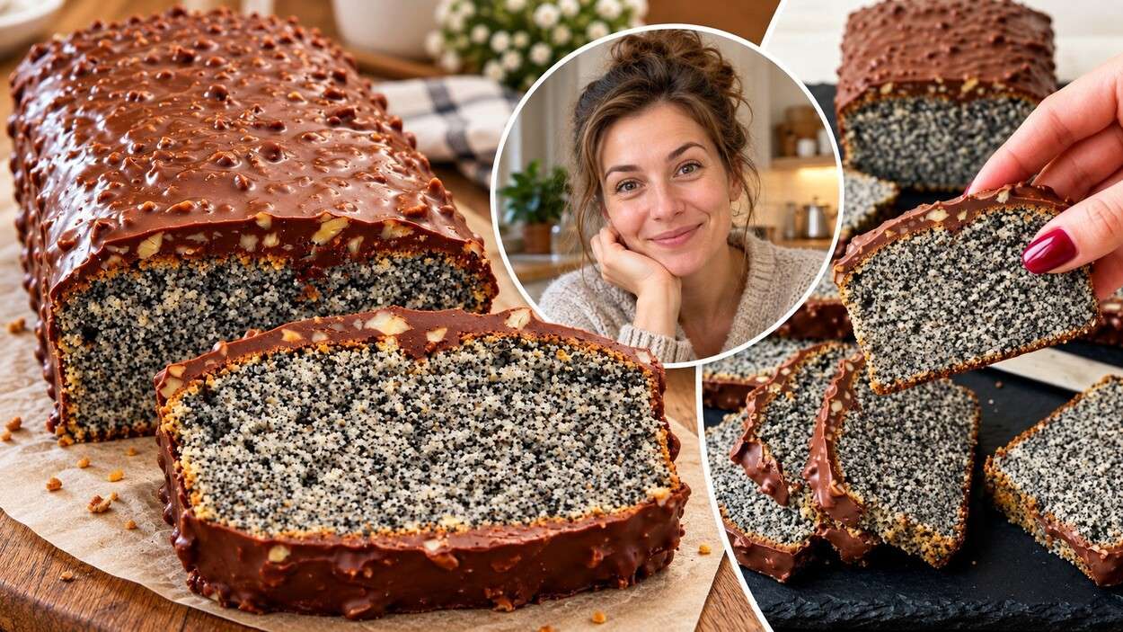 Į šį keksą dedu 120 g aguonų ir 200 g varškės – pjūvis išeina tankus, drėgnas ir labai aromatingas