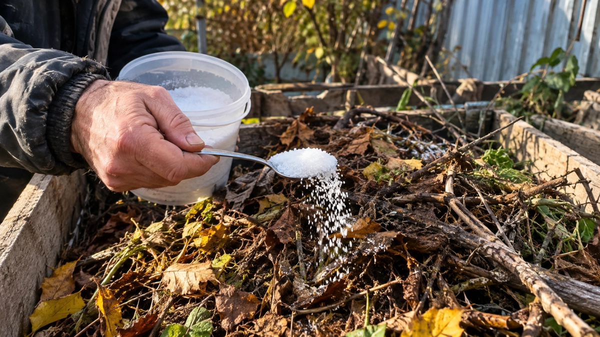 3 šaukštai ant komposto krūvos – supus net storos šakos: greitas kompostas be pastangų