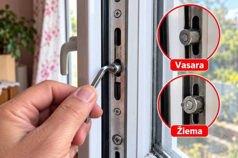 Kaip sureguliuoti plastikinius langus prieš žiemą ir patikrinti varčios prispaudimą