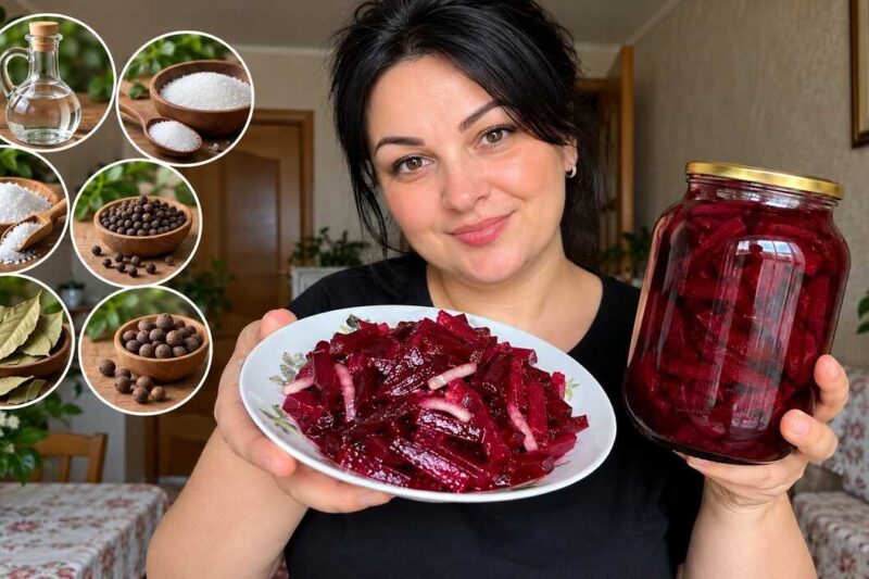 Marinuoti burokėliai su actu ir prieskoniais – greitas receptas šaldytuvui