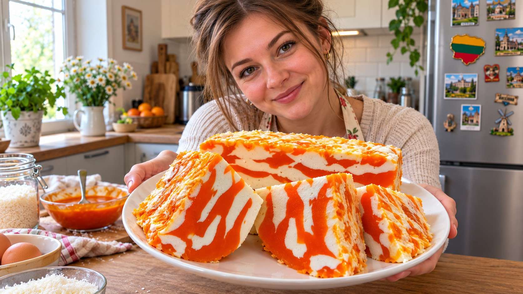 300 g moliūgo ir 300 g varškės – šiam rudeniškam desertui net nereikia jungti orkaitės