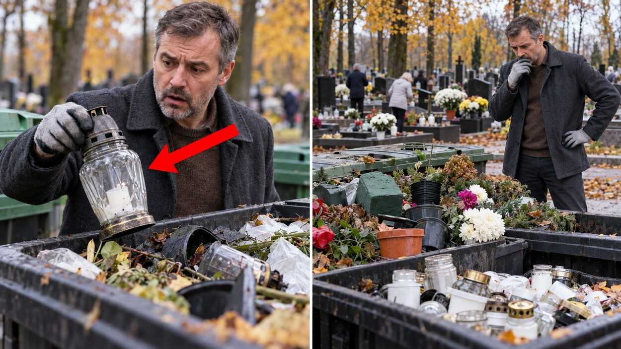 Stiklas sveikas, dangtelis vietoje – kodėl prieš Vėlines tokios žvakidės jau keliauja į konteinerį?